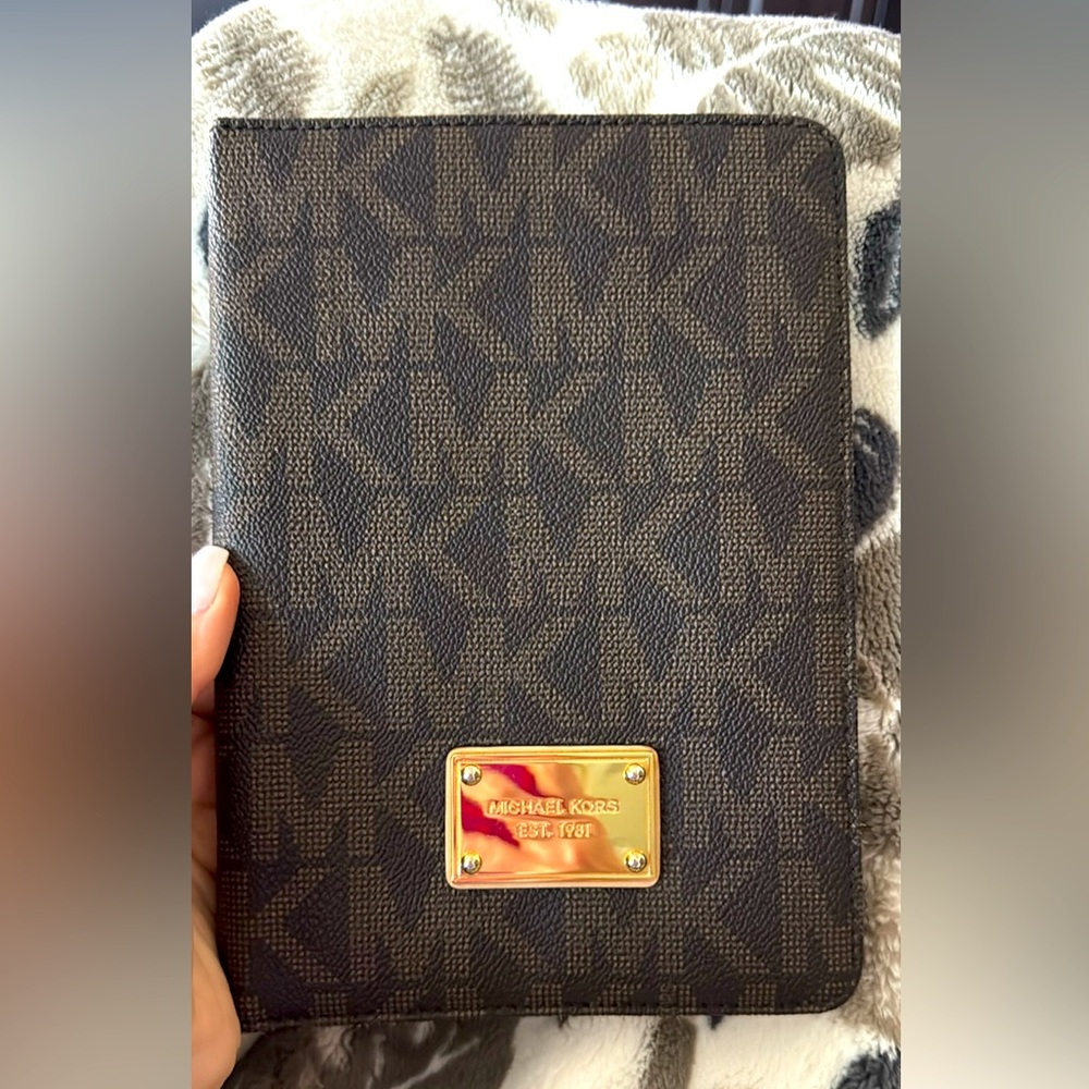Michael Kors Brown & Tan Tablet Case